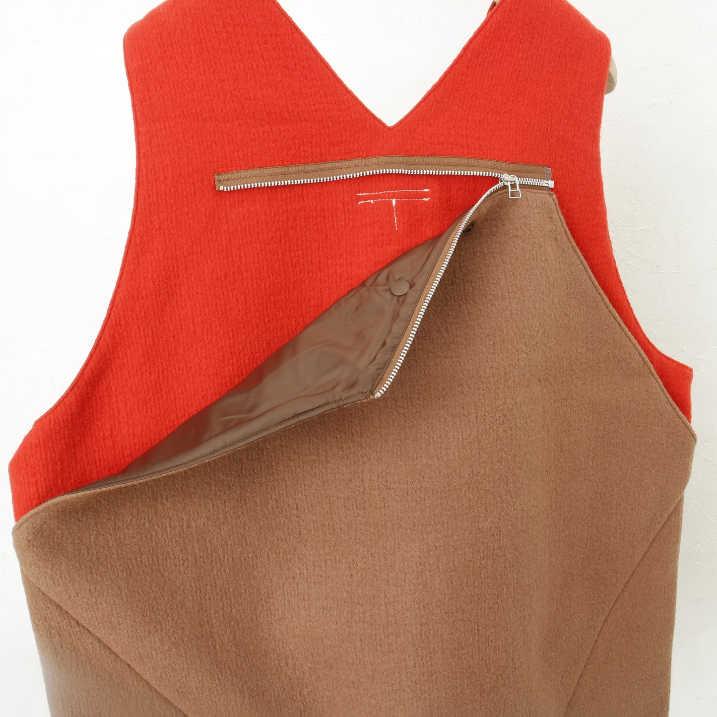 vestbag / beige×orange