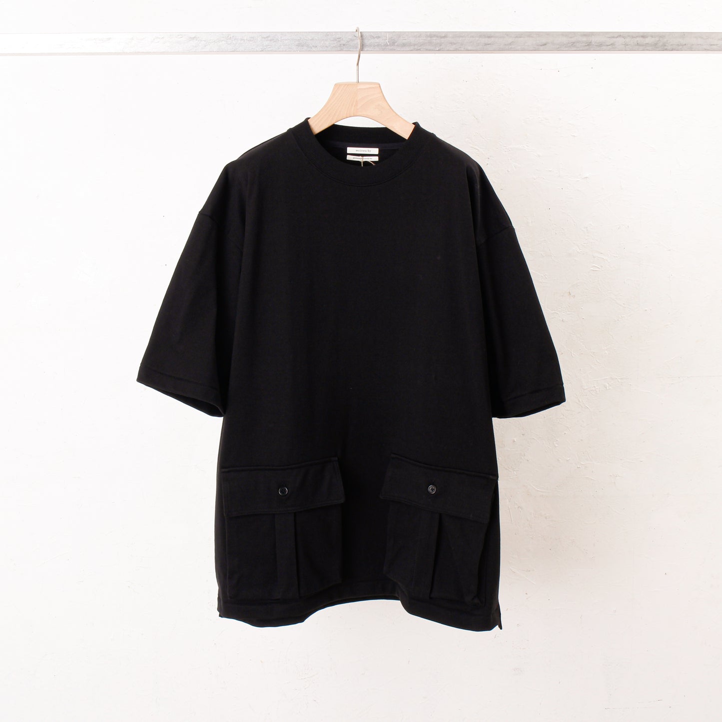 Heavy cotton pocket Tee / black