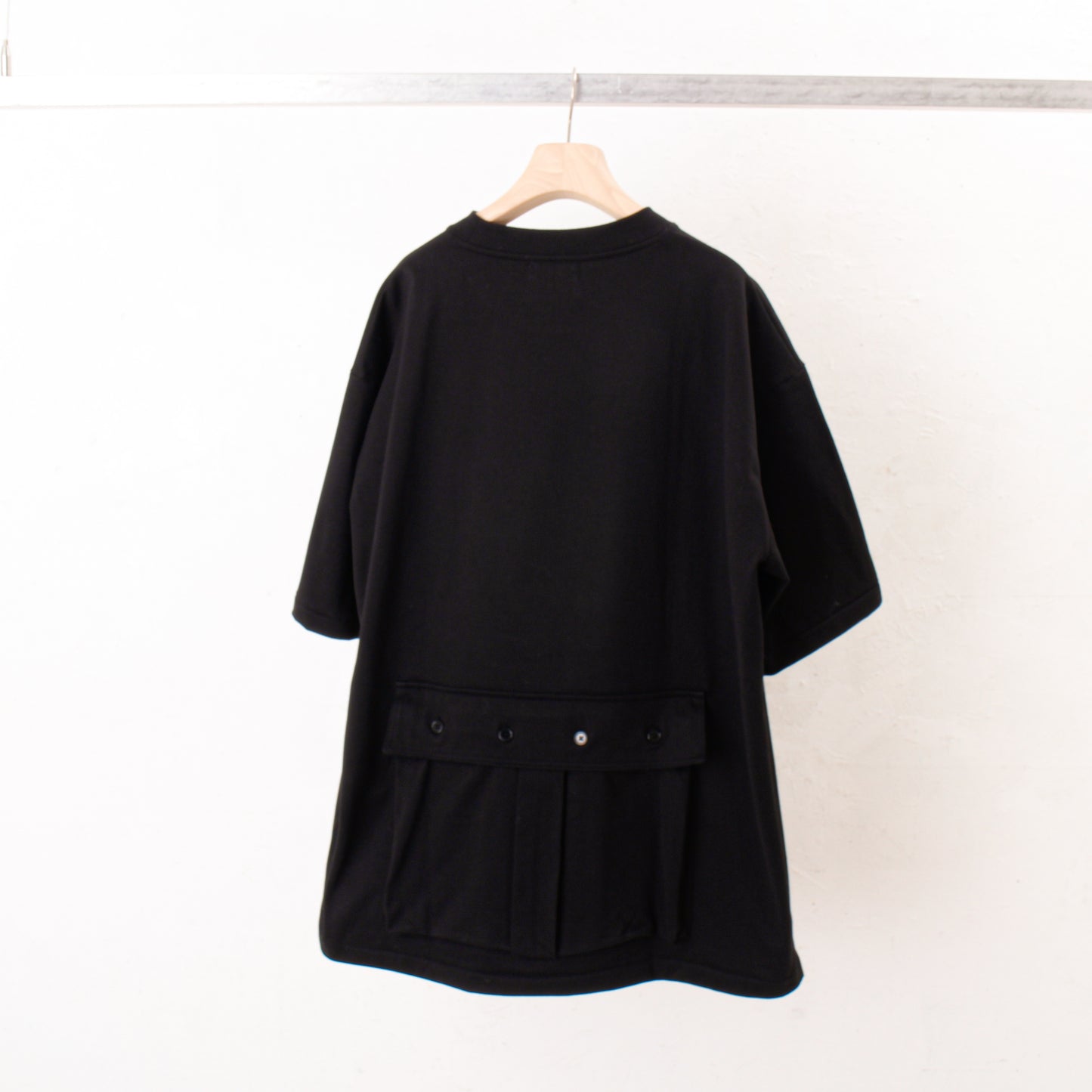 Heavy cotton pocket Tee / black