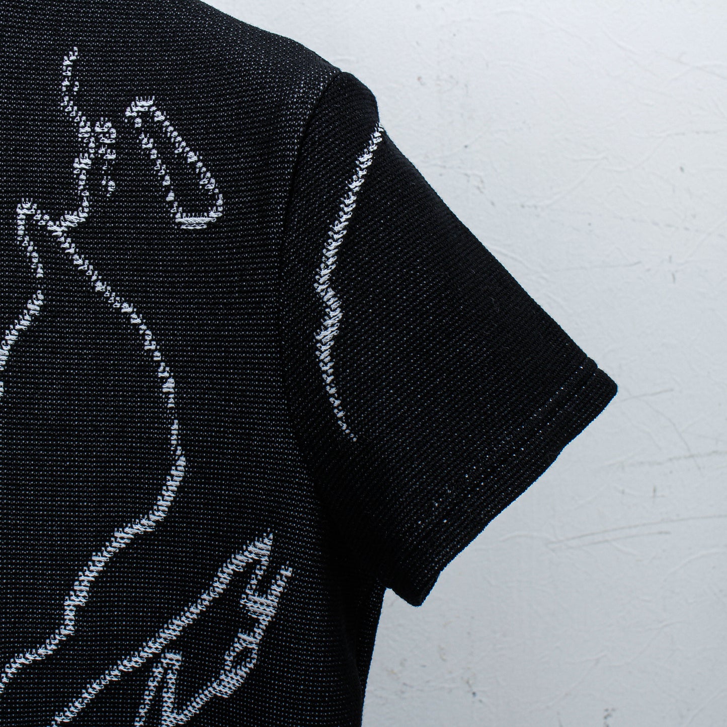 "Bionic Synapse" Jacquard knit dress / black