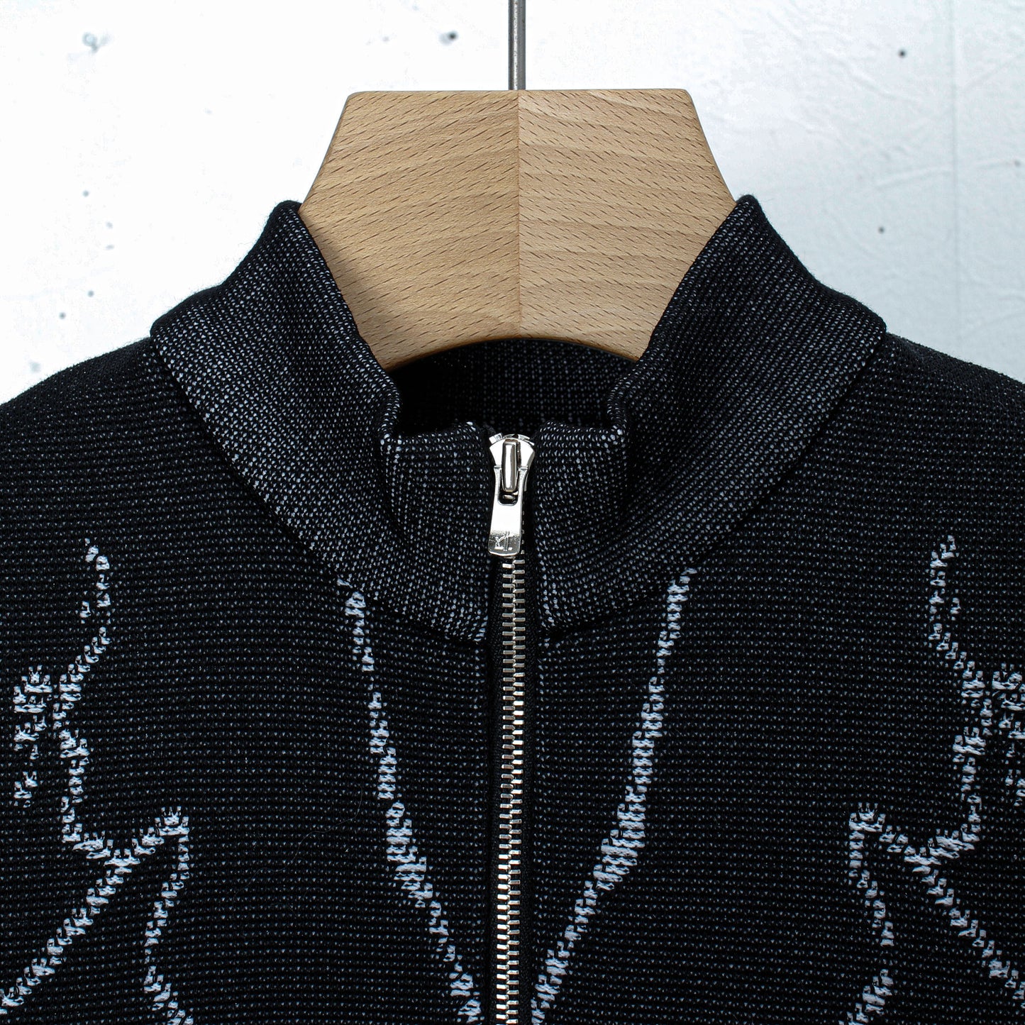 "Bionic Synapse" Jacquard knit dress / black