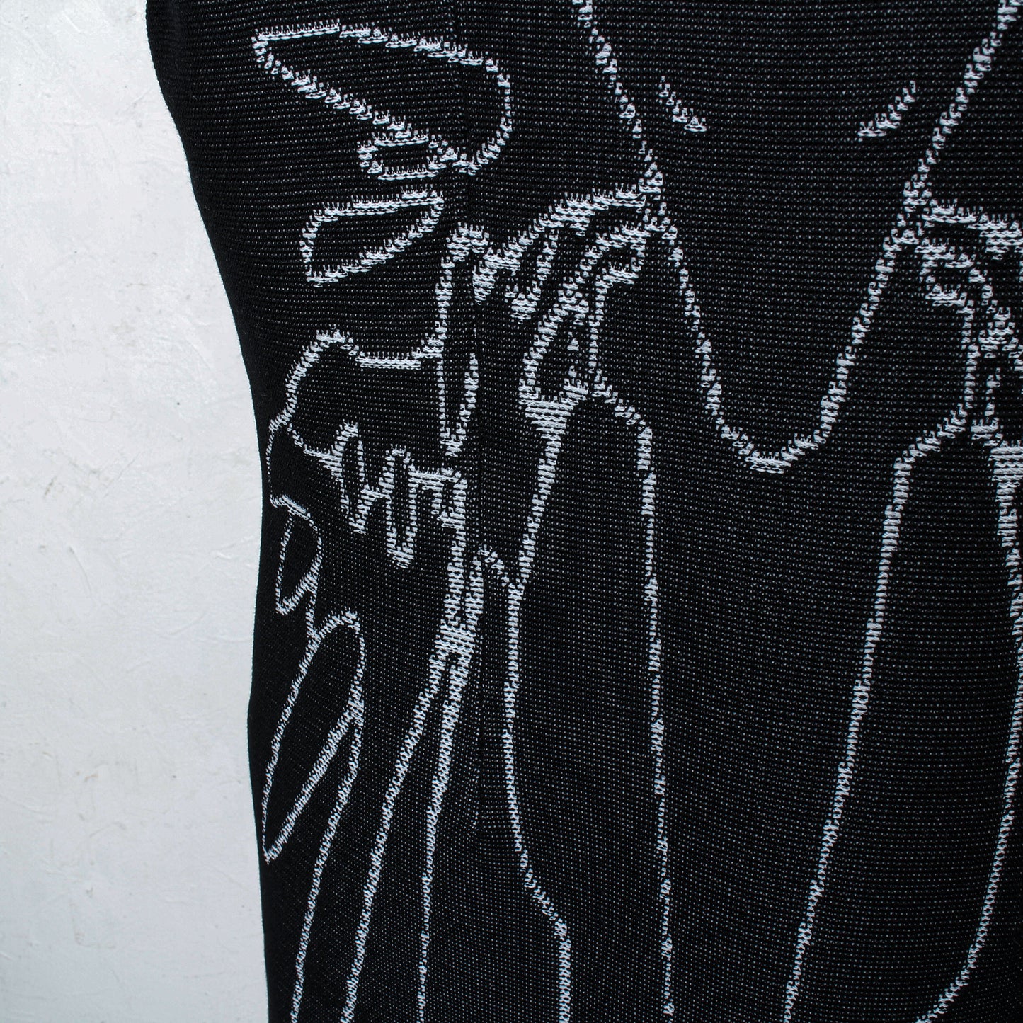 "Bionic Synapse" Jacquard knit dress / black