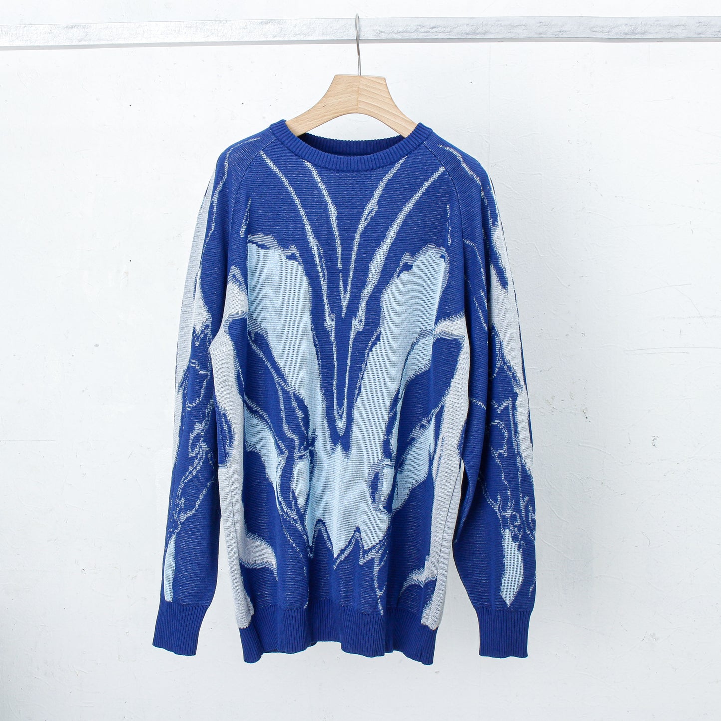 "Bionic Aurora" jacquard sweater / blue