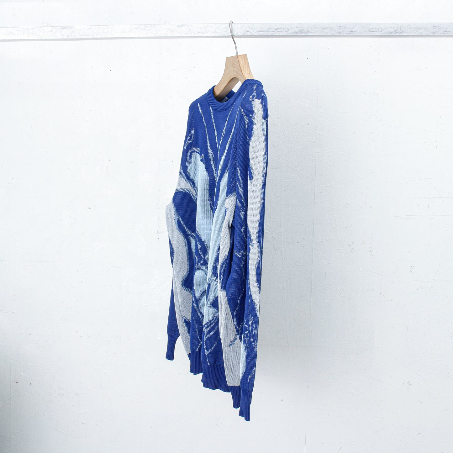 "Bionic Aurora" jacquard sweater / blue