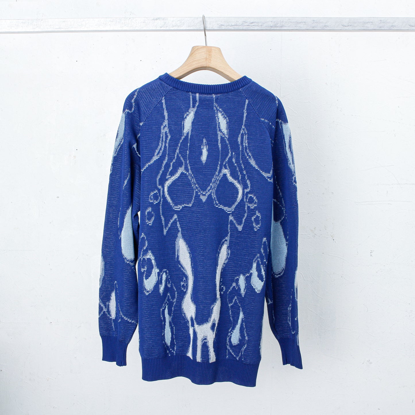 "Bionic Aurora" jacquard sweater / blue