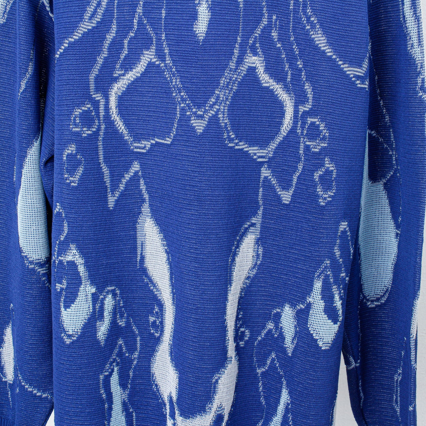"Bionic Aurora" jacquard sweater / blue