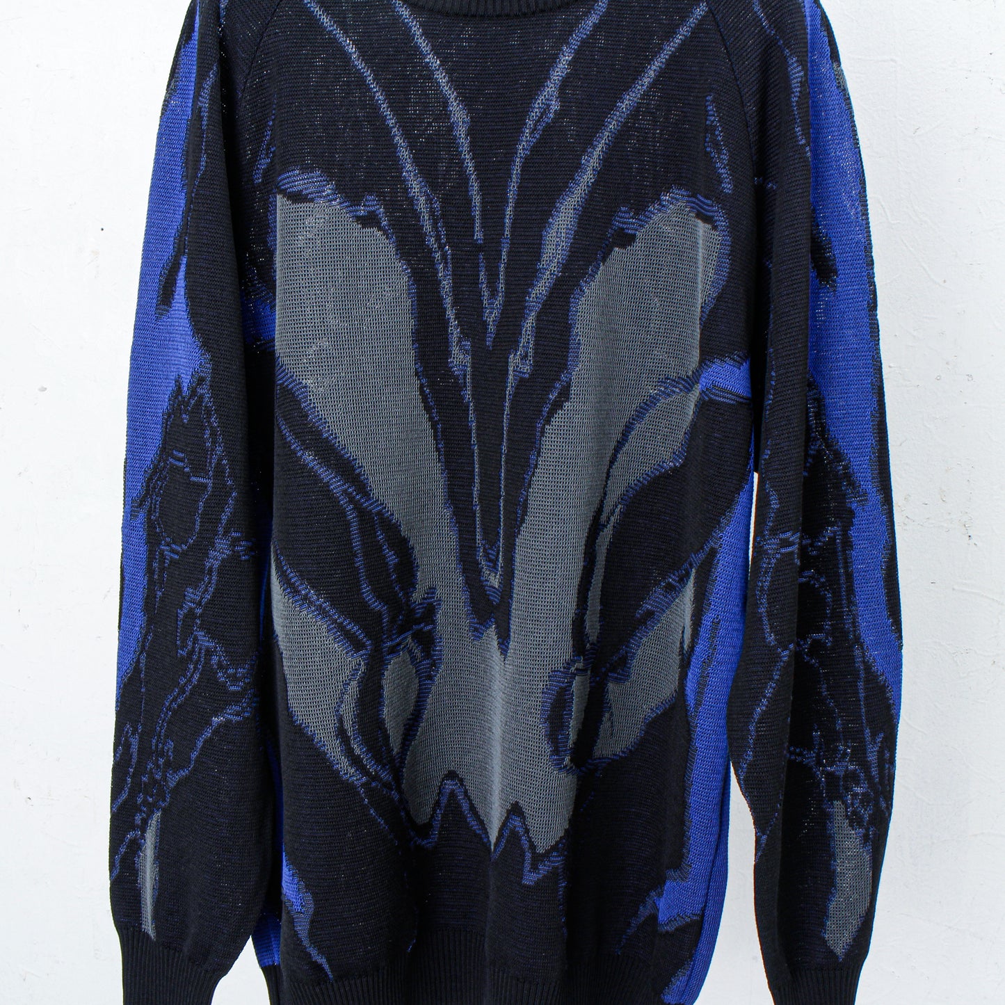 "Bionic Aurora" jacquard sweater / black