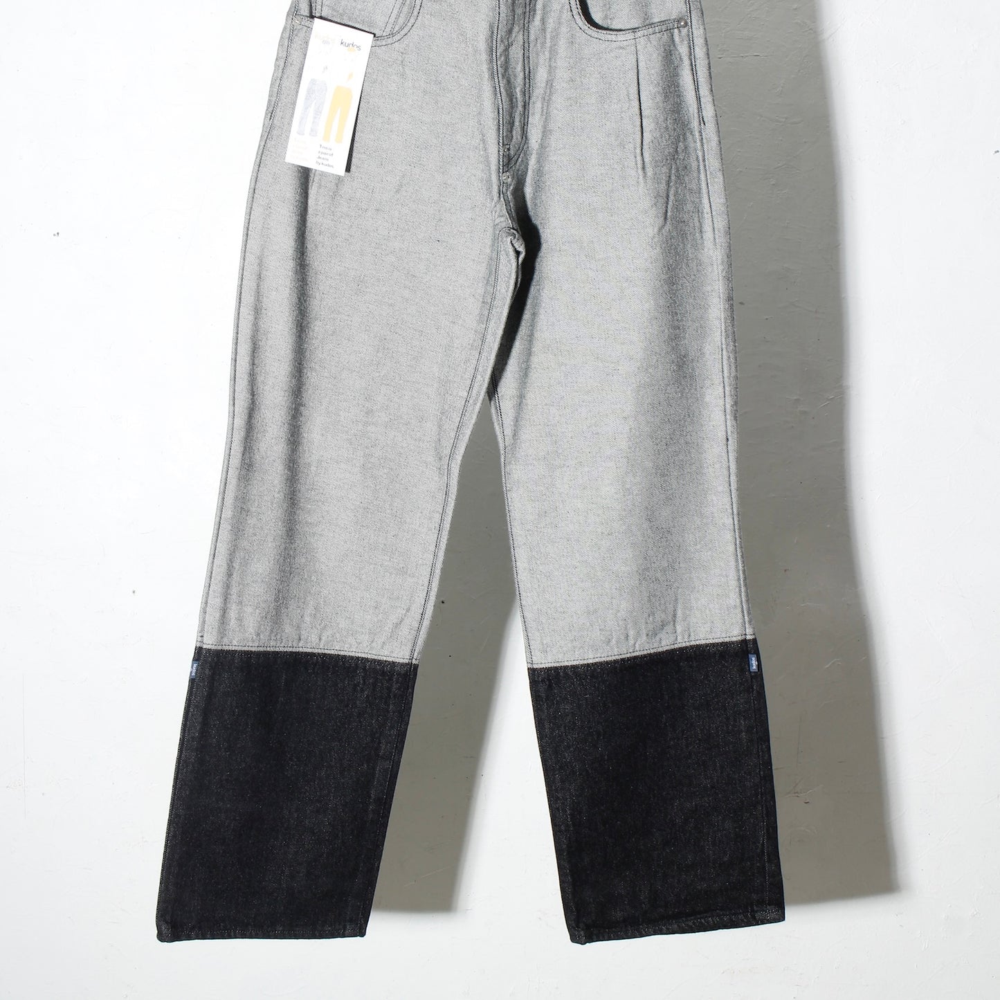 2TONE DENIM PANTS / gray