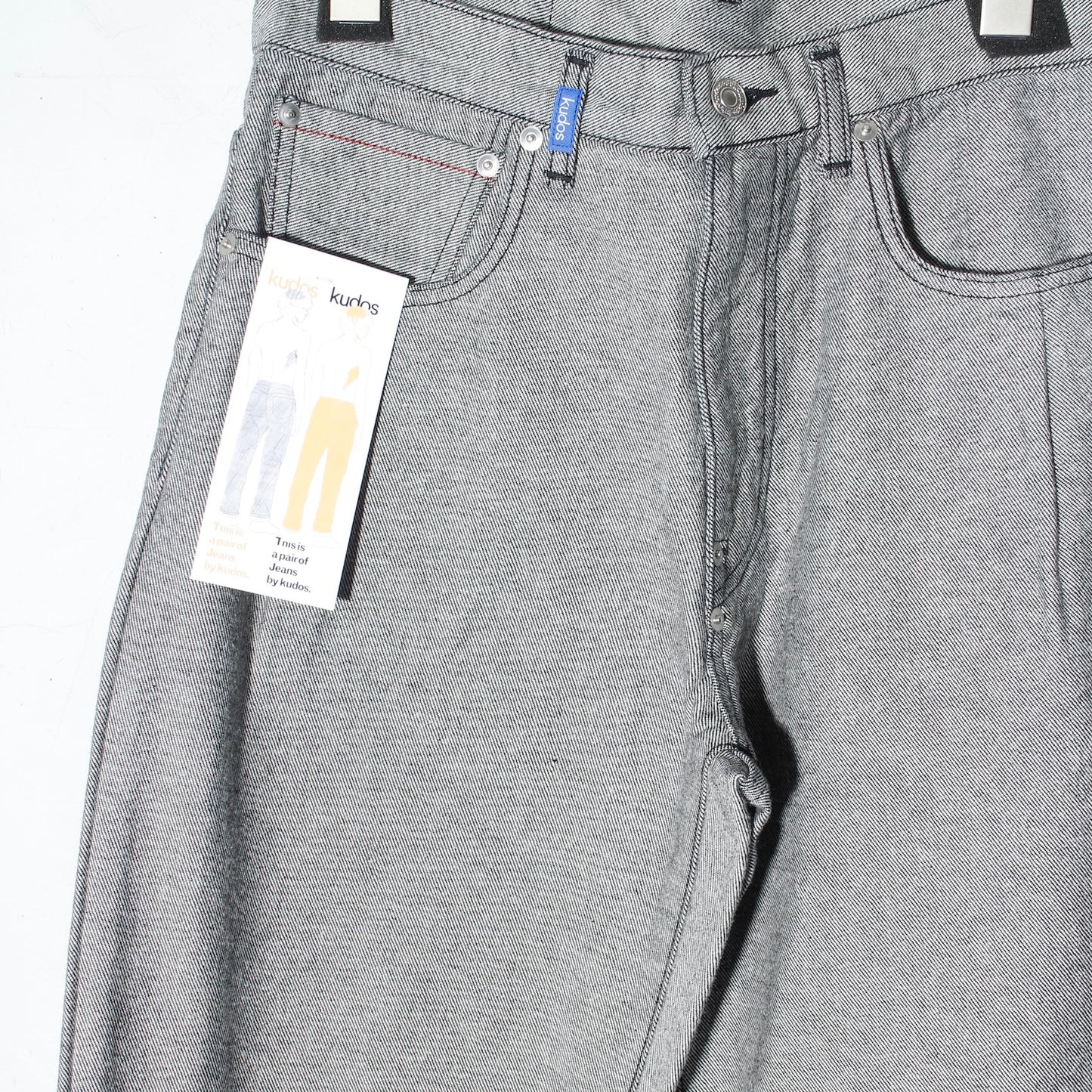 2TONE DENIM PANTS / gray
