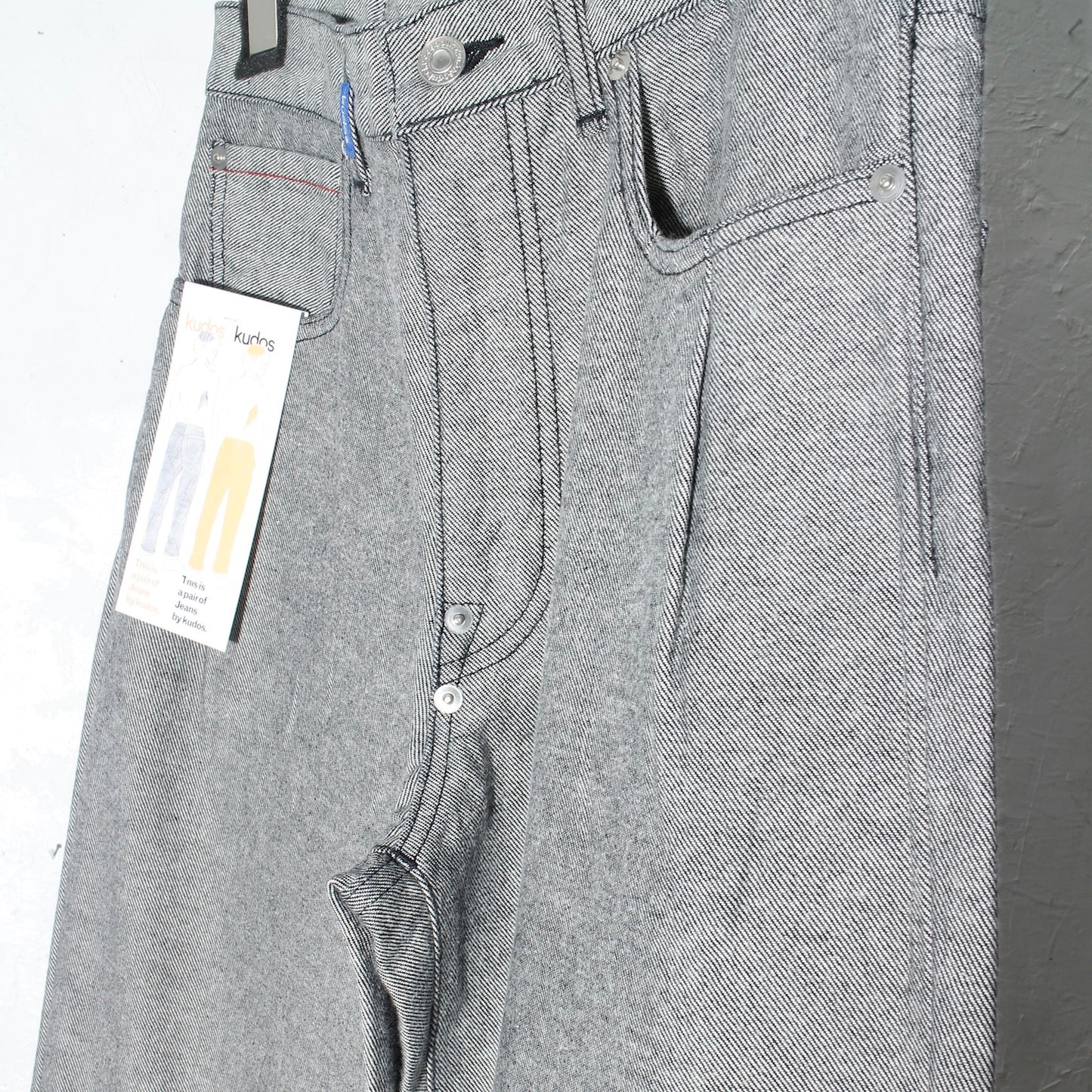 2TONE DENIM PANTS / gray