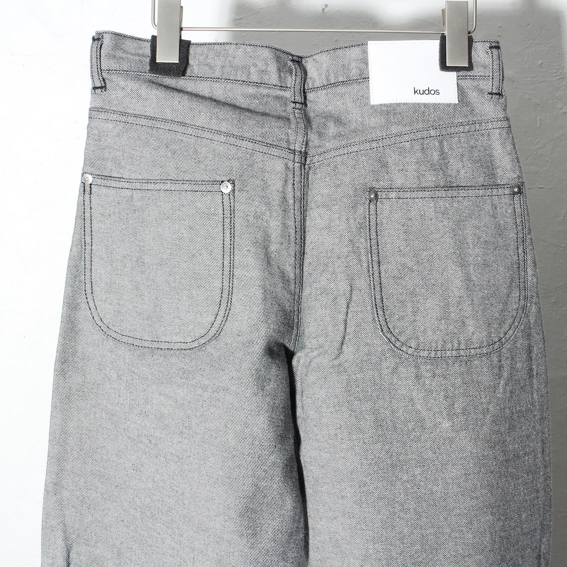 2TONE DENIM PANTS / gray