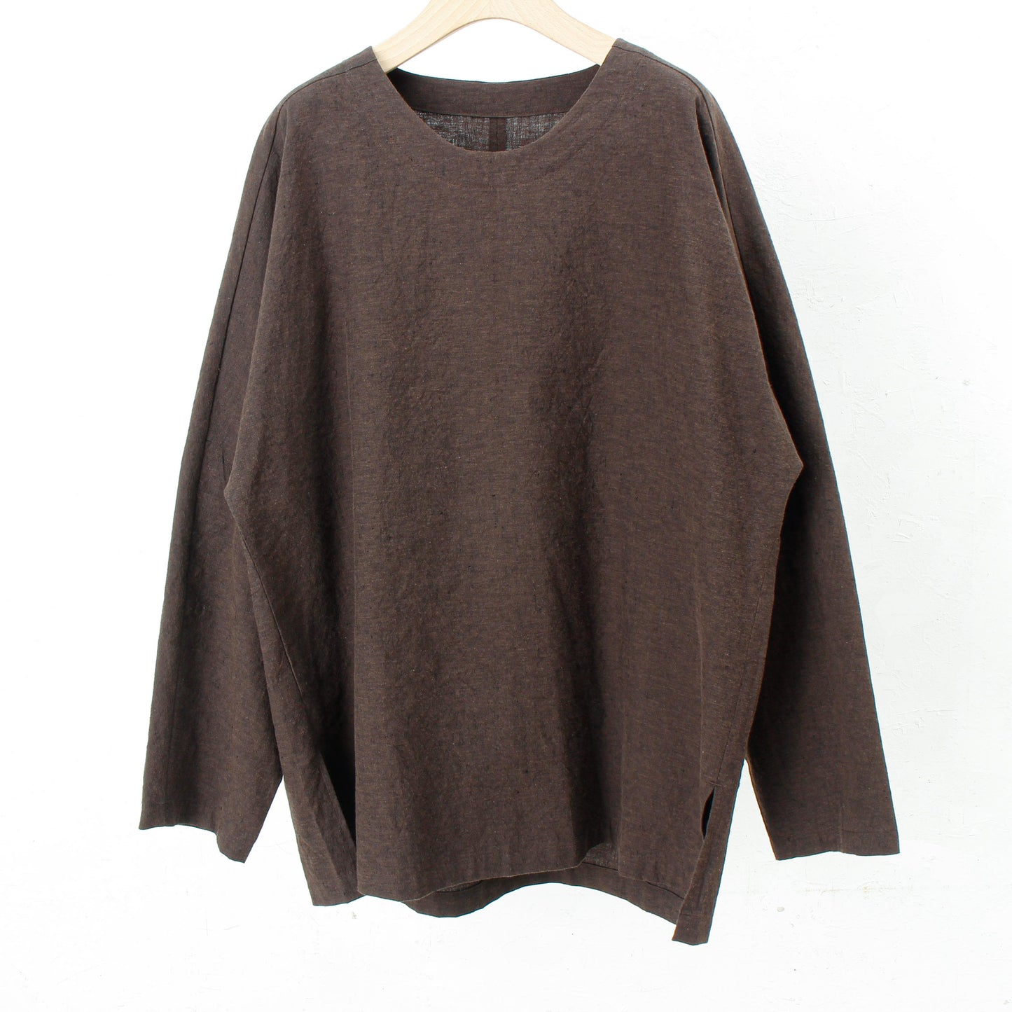 Linen cotton pullover / brown