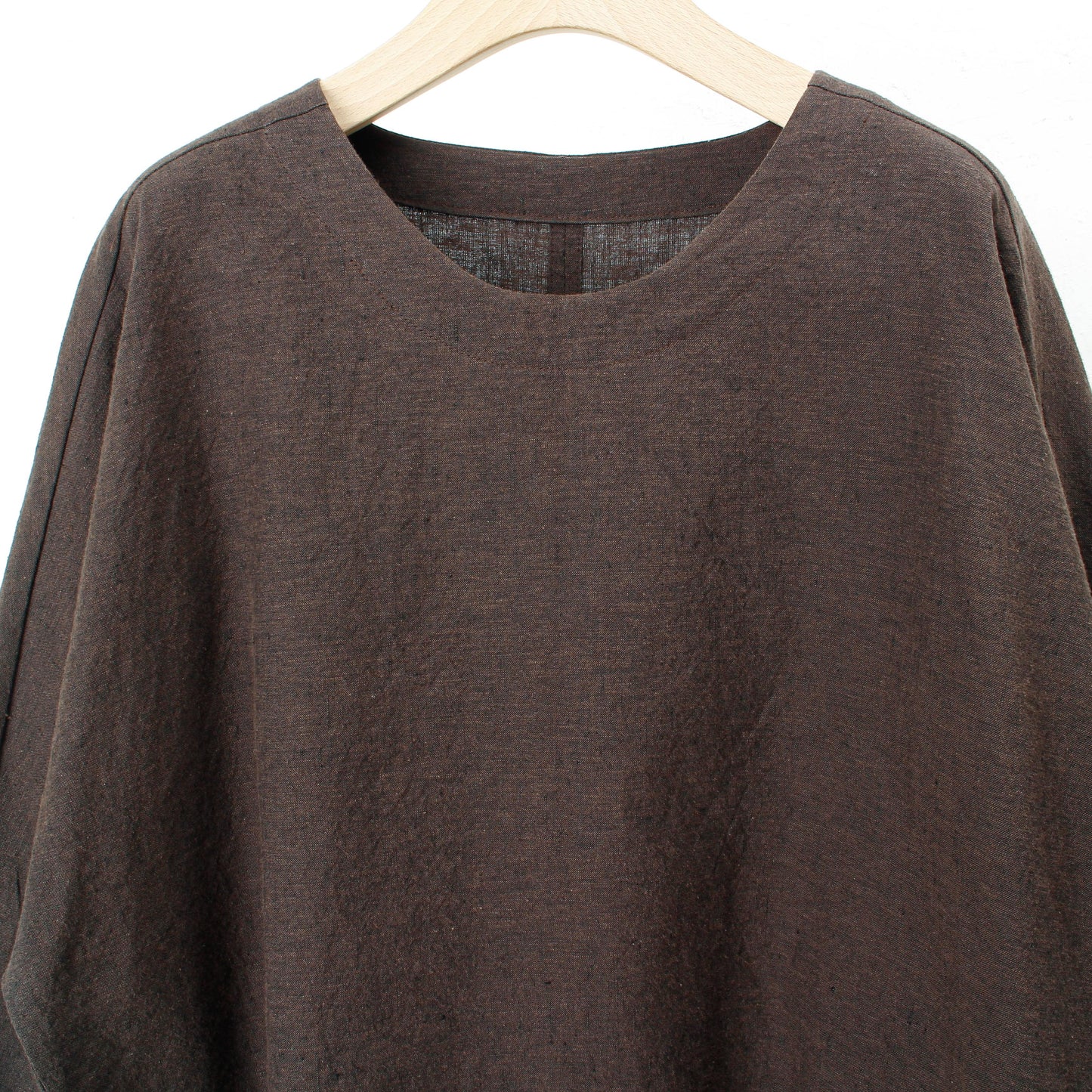 Linen cotton pullover / brown