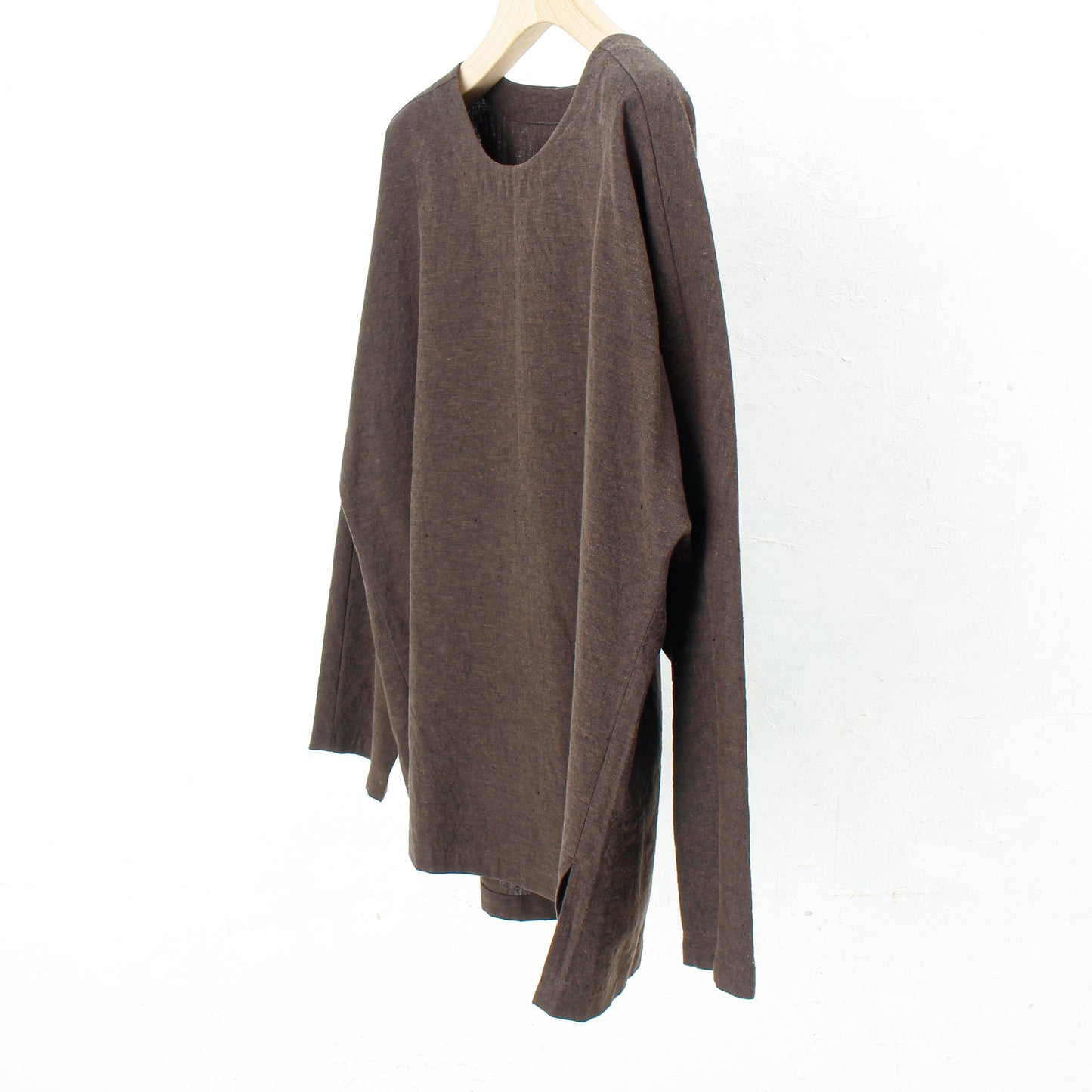 Linen cotton pullover / brown