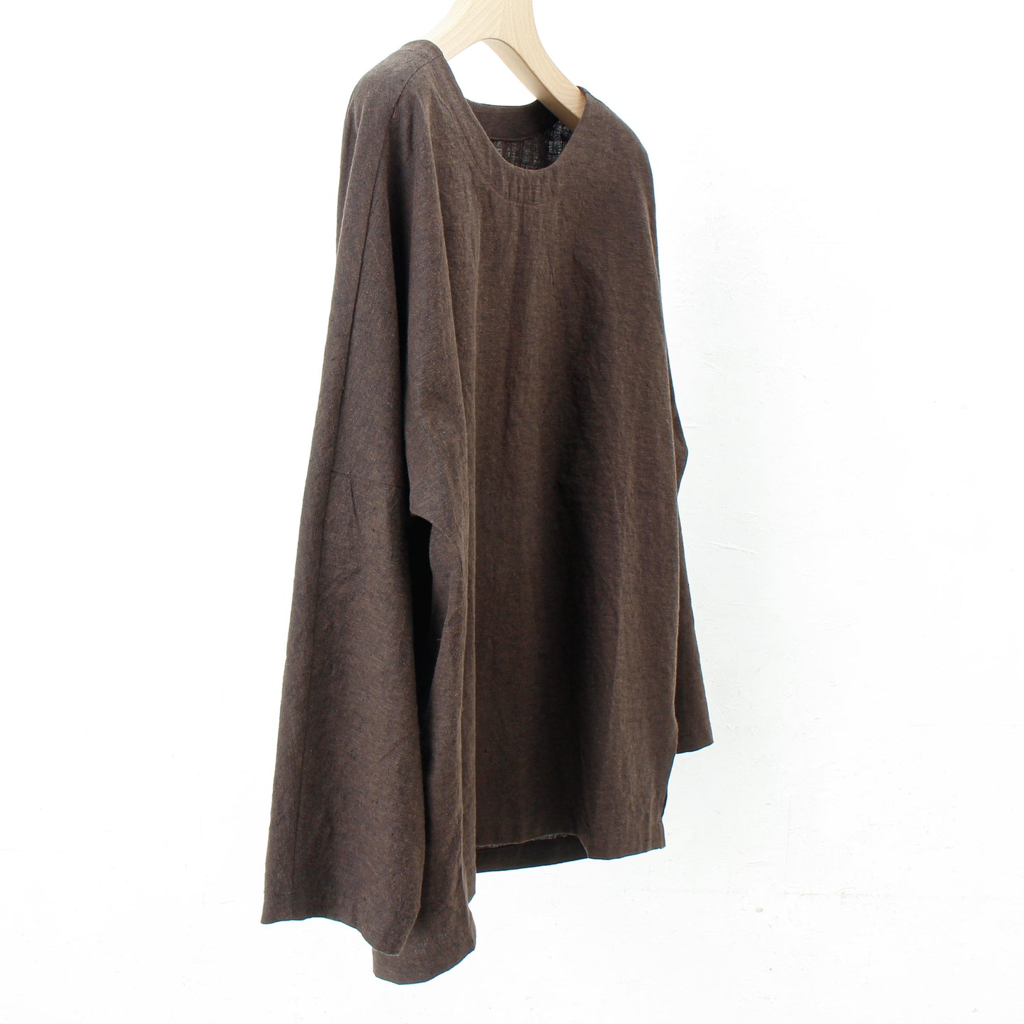 Linen cotton pullover / brown