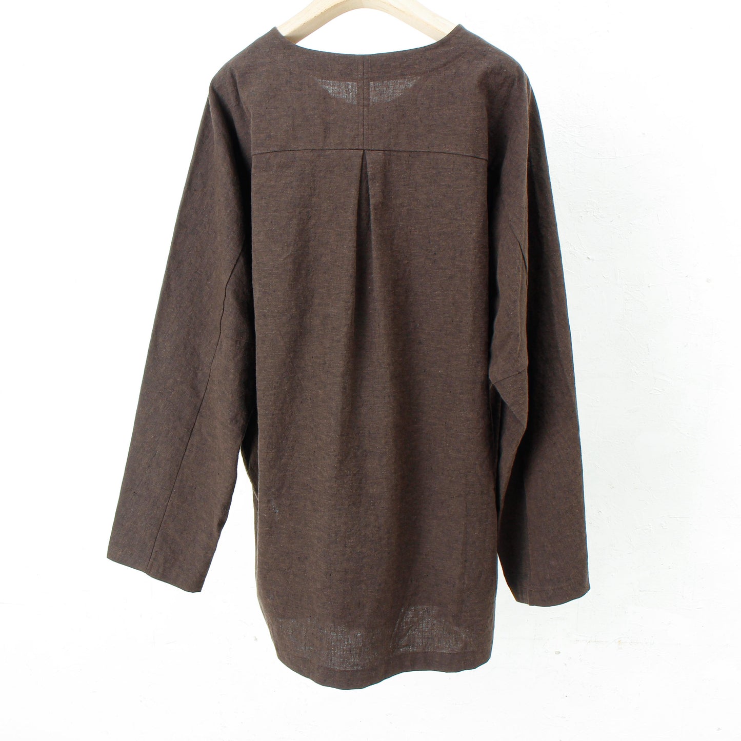 Linen cotton pullover / brown