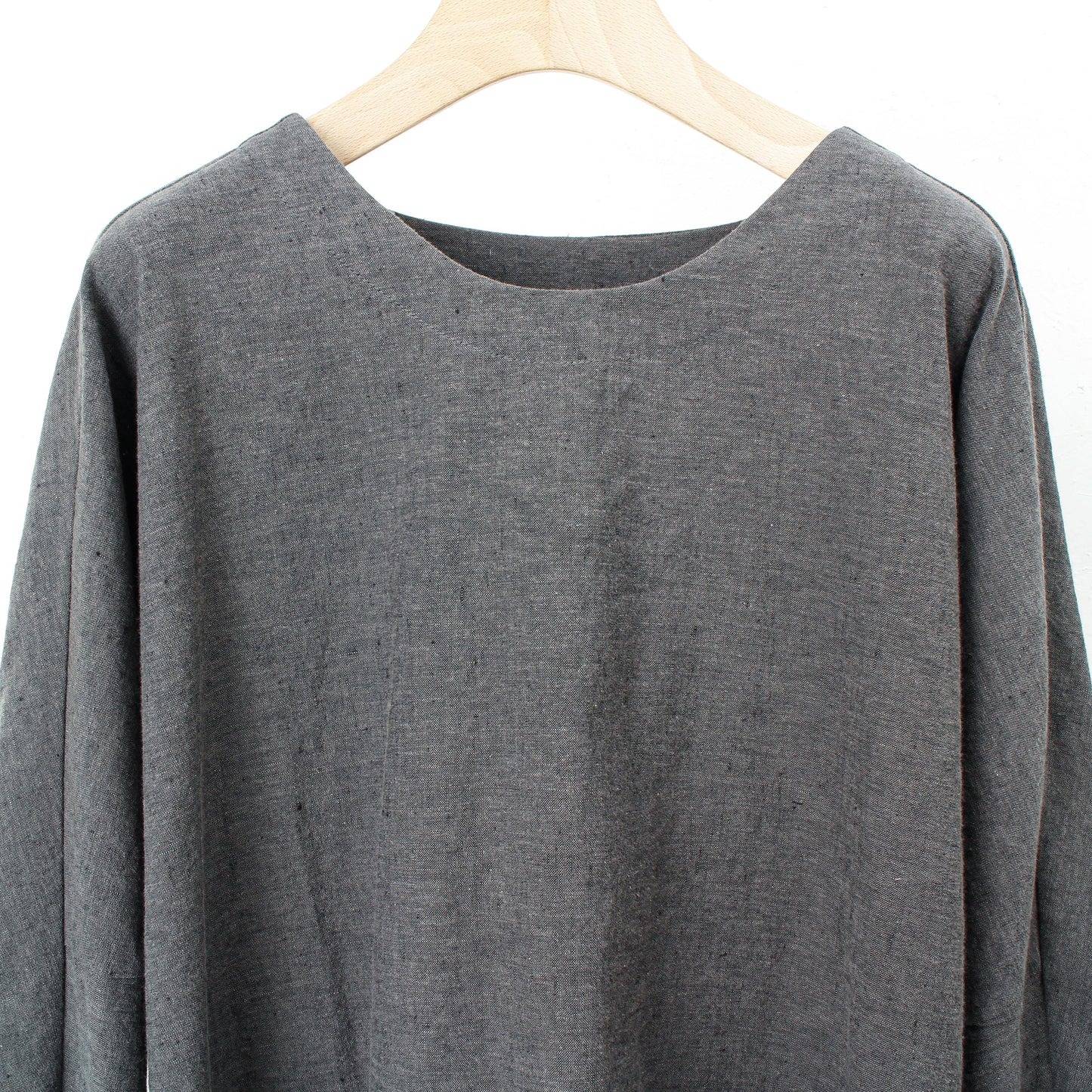Linen cotton pullover / charcoal