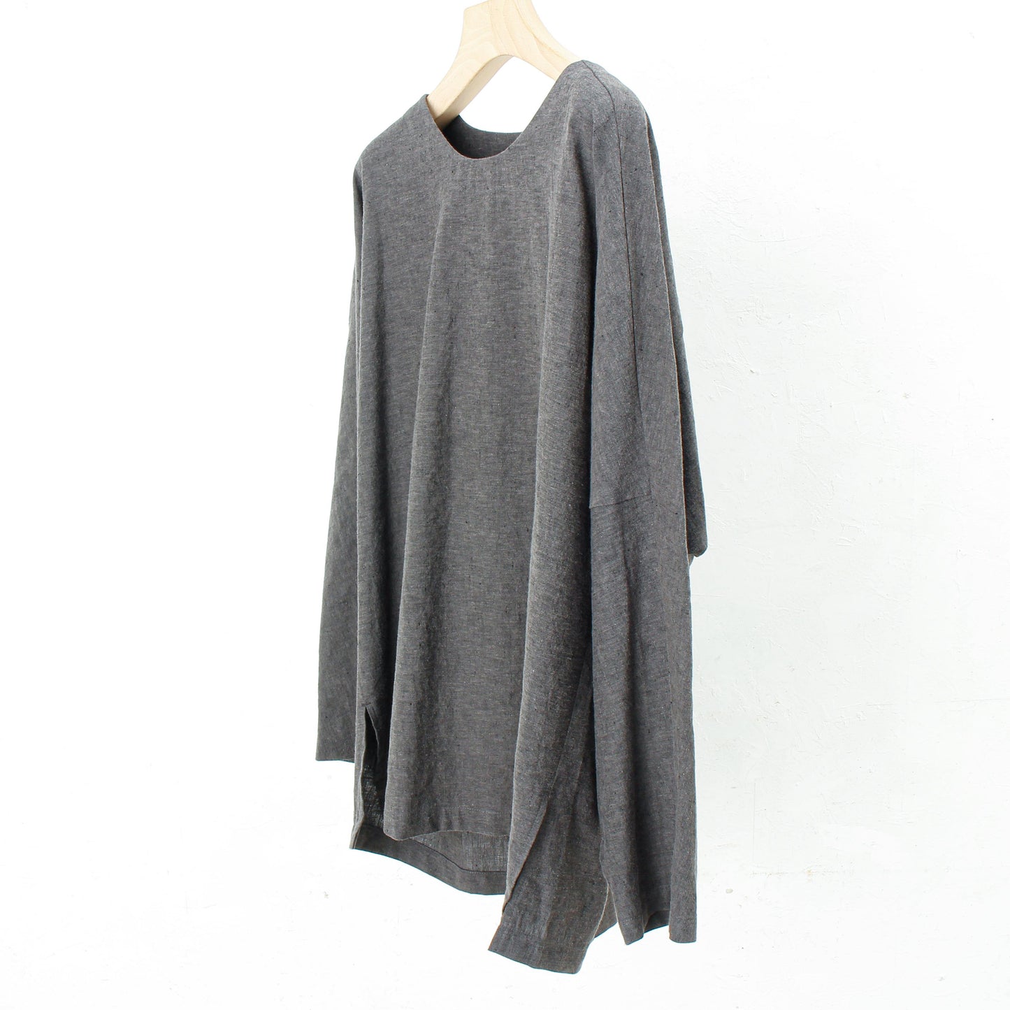 Linen cotton pullover / charcoal