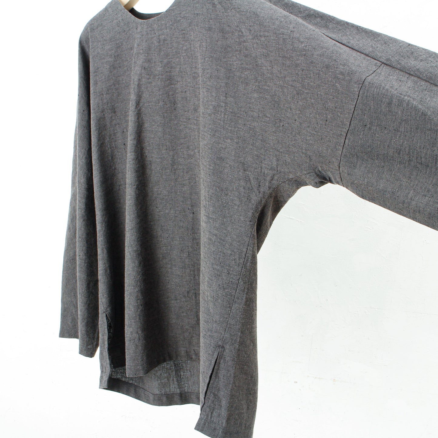 Linen cotton pullover / charcoal