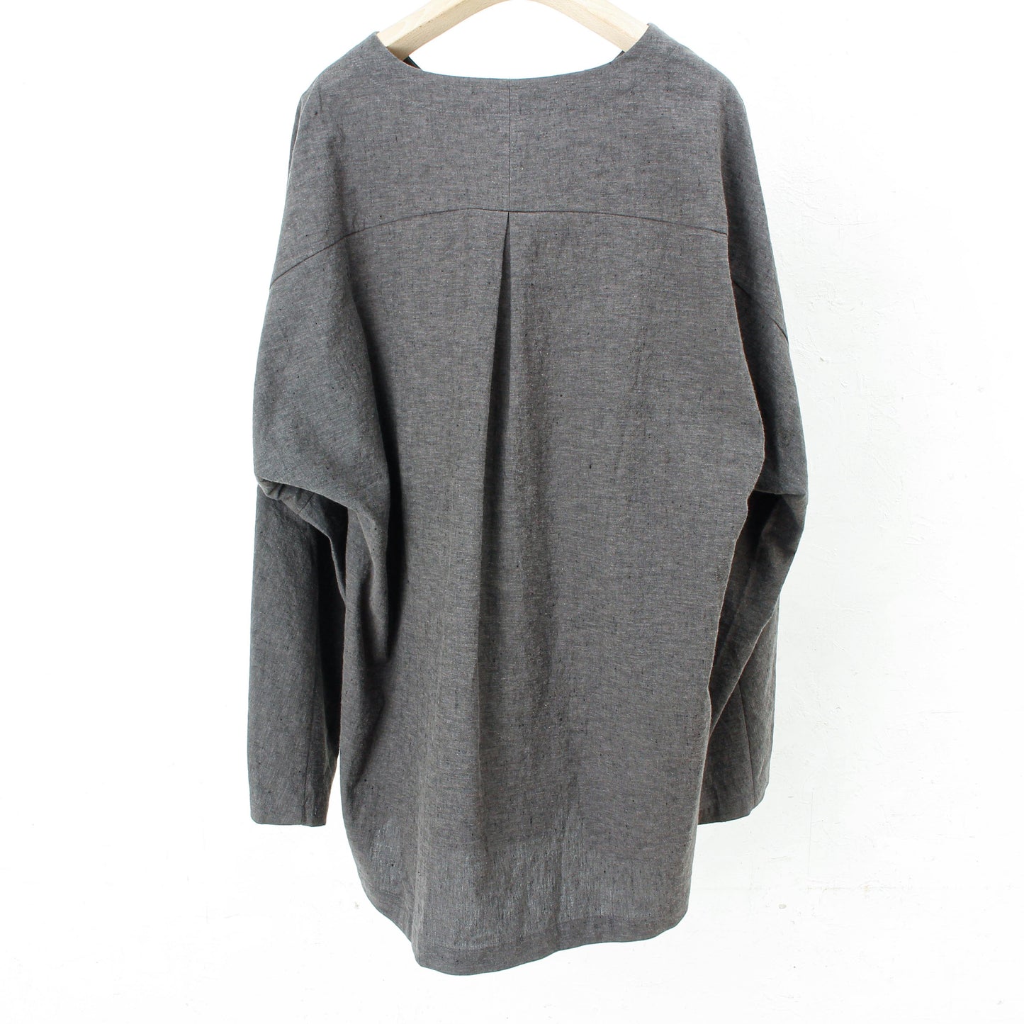 Linen cotton pullover / charcoal