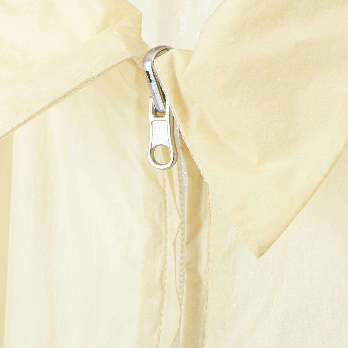 see-through nylon reversible drizzler / ecru
