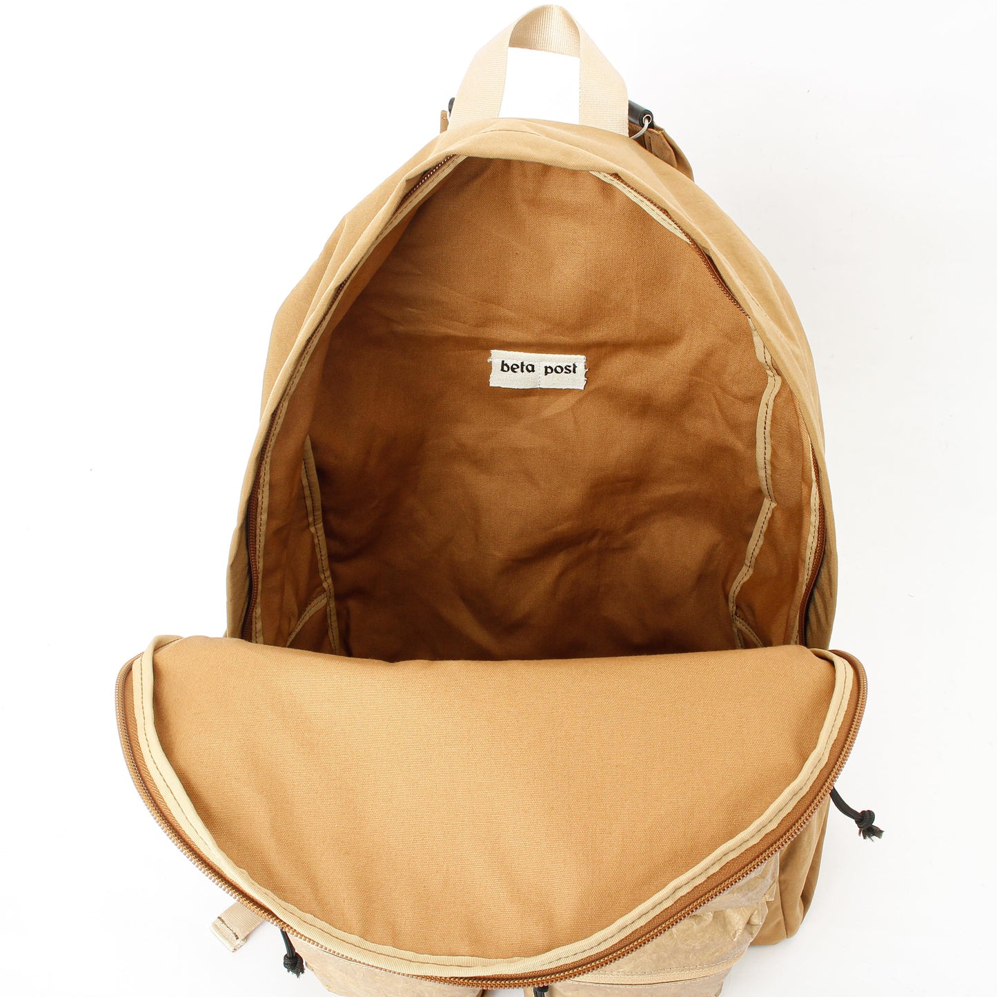 multi pocket suspension backpack / camel