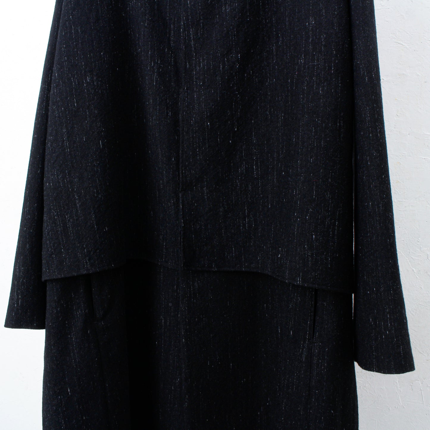 Cosmos Wool Flap Coat / black