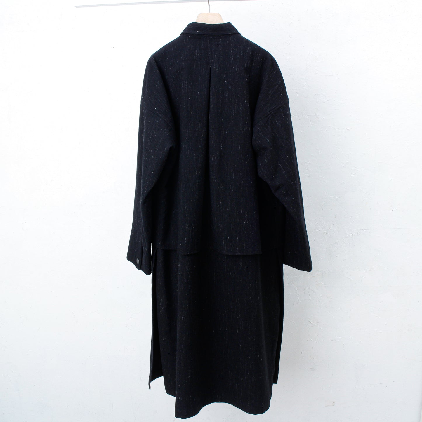 Cosmos Wool Flap Coat / black