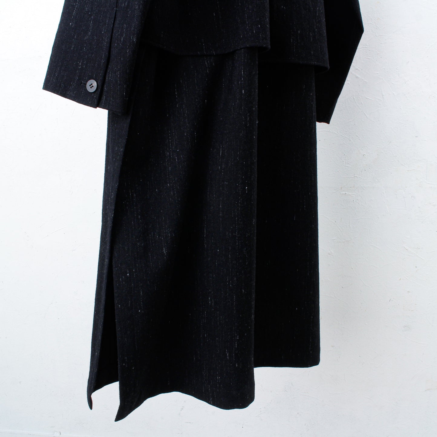 Cosmos Wool Flap Coat / black