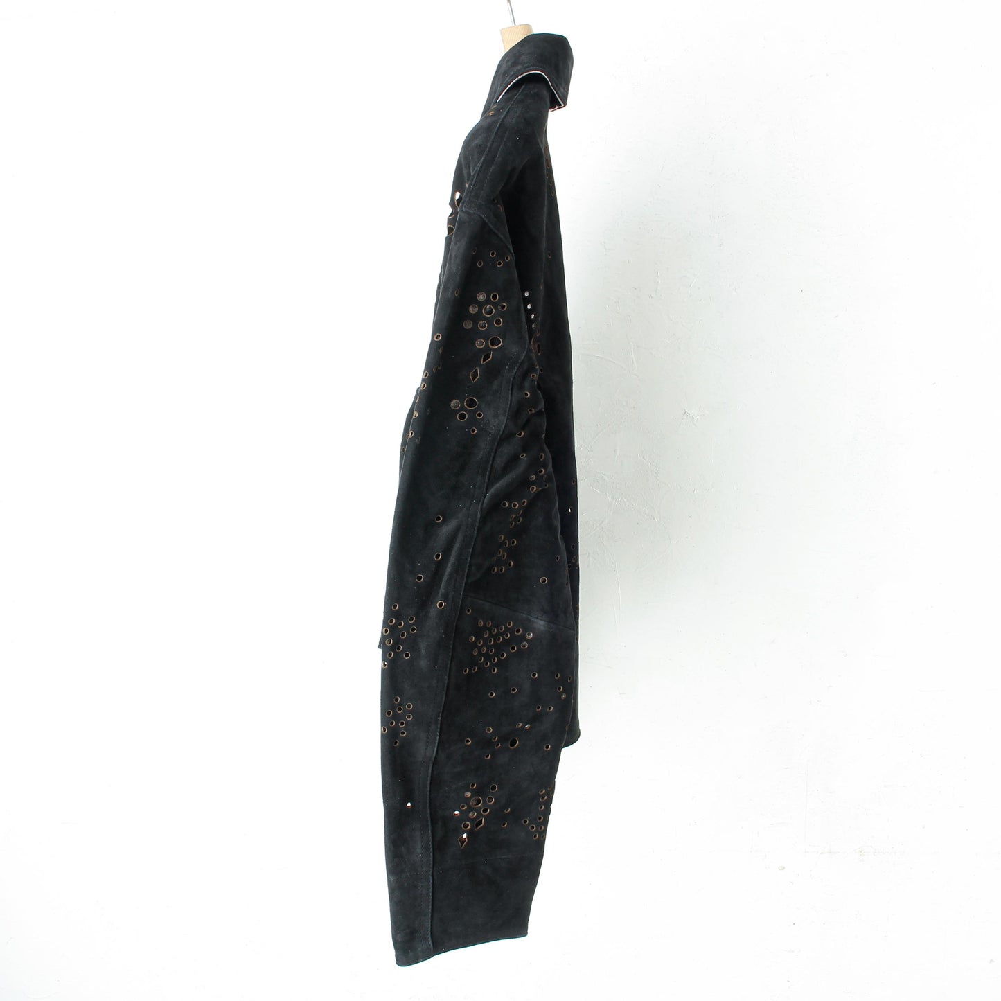 GALAXY-CUT LEATHER JACKET / black