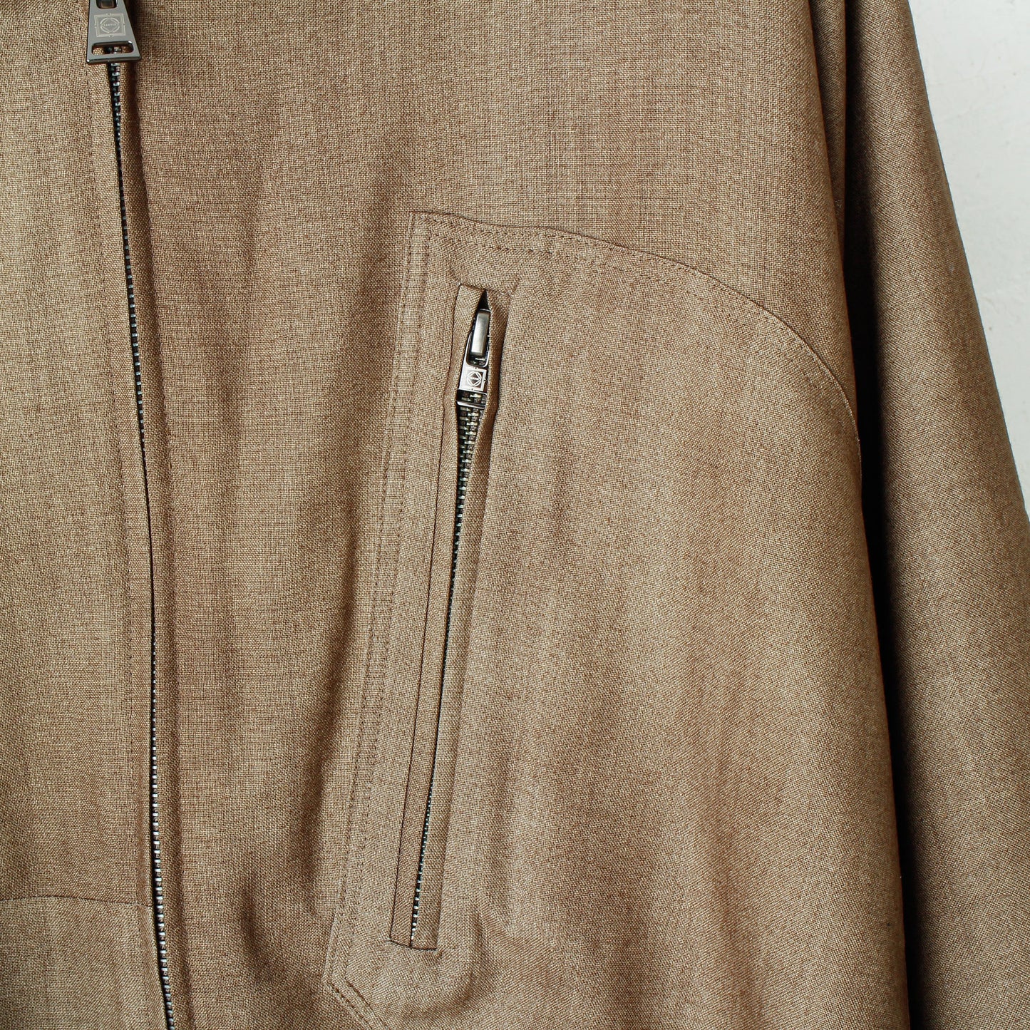 Uneven Dyed Wool Hoodie Blouson / beige