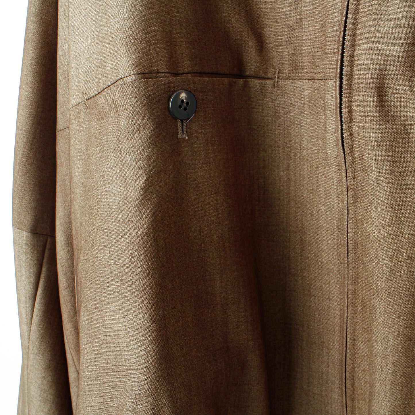 Uneven Dyed Wool Hoodie Blouson / beige