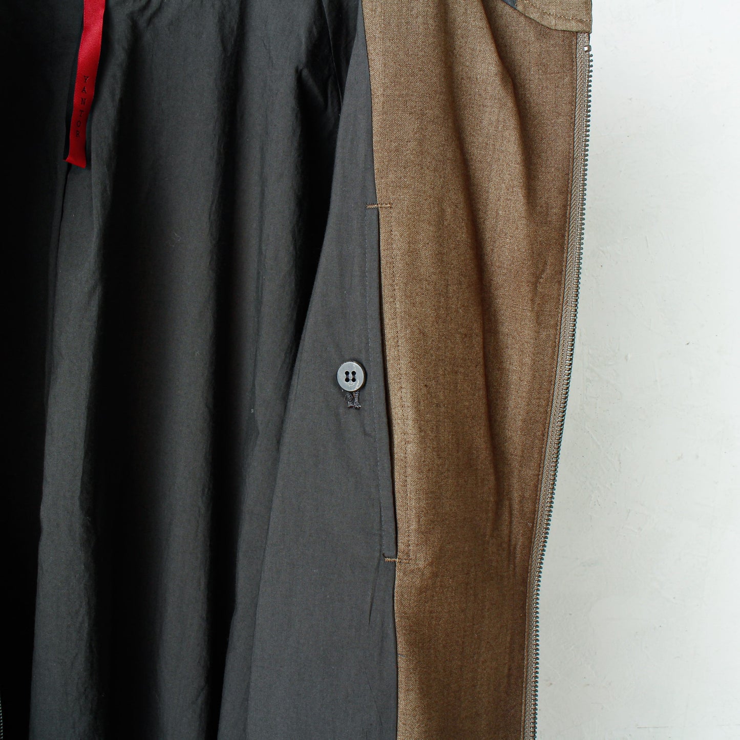 Uneven Dyed Wool Hoodie Blouson / beige