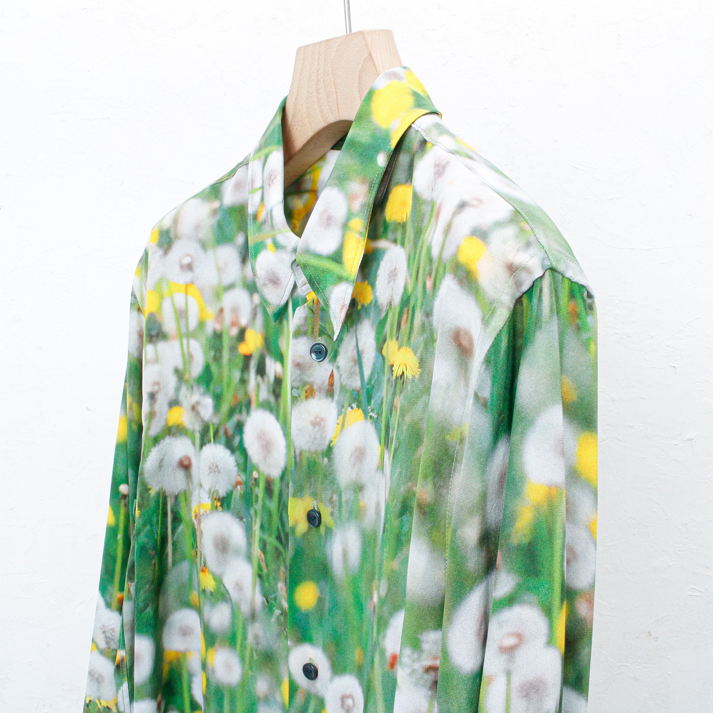 PRINT SILK SHIRT / DANDELION