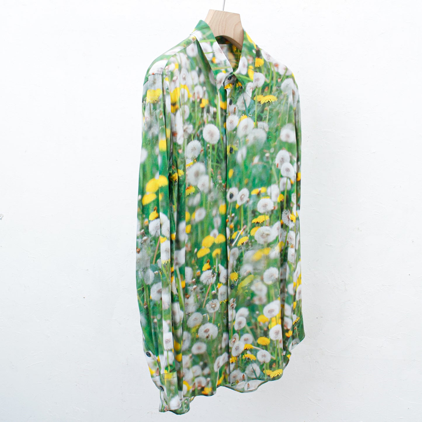 PRINT SILK SHIRT / DANDELION