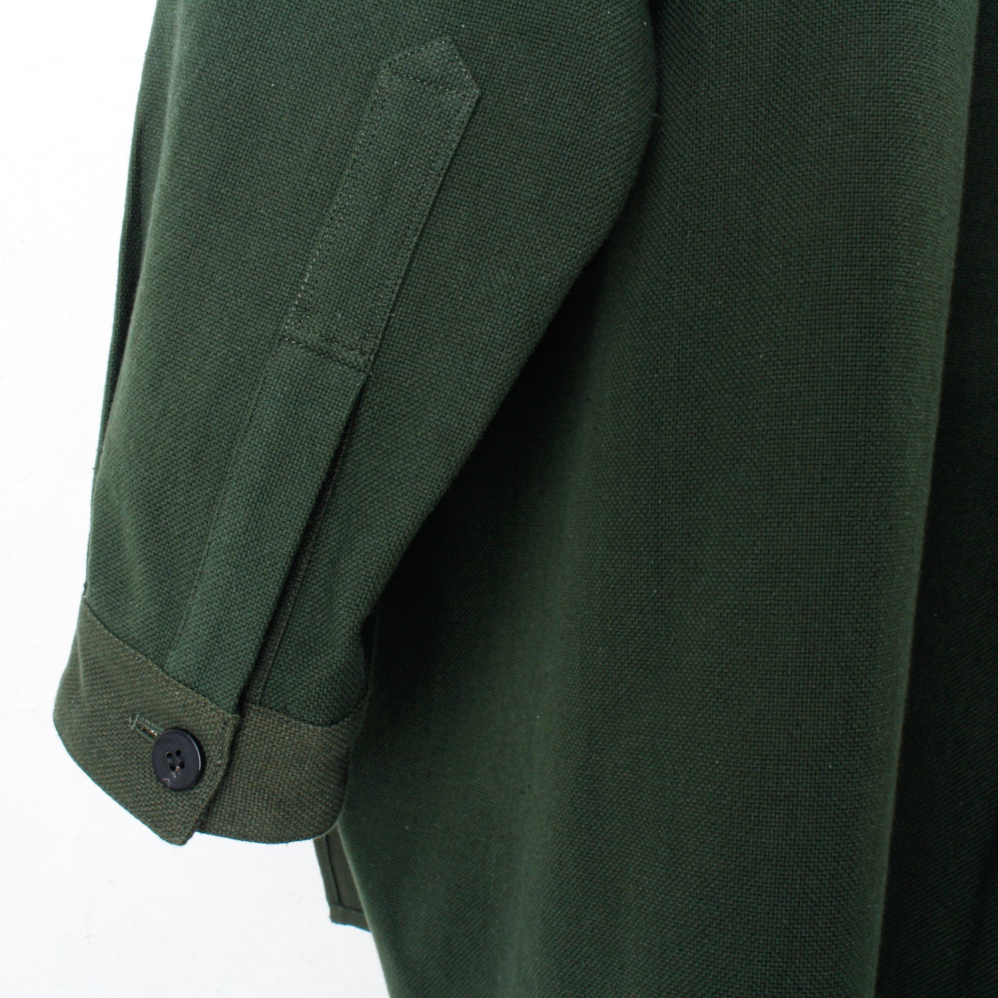 6ply KhadiCotton Pasted Cloth Shirt Coat / KHAKI-GREEN