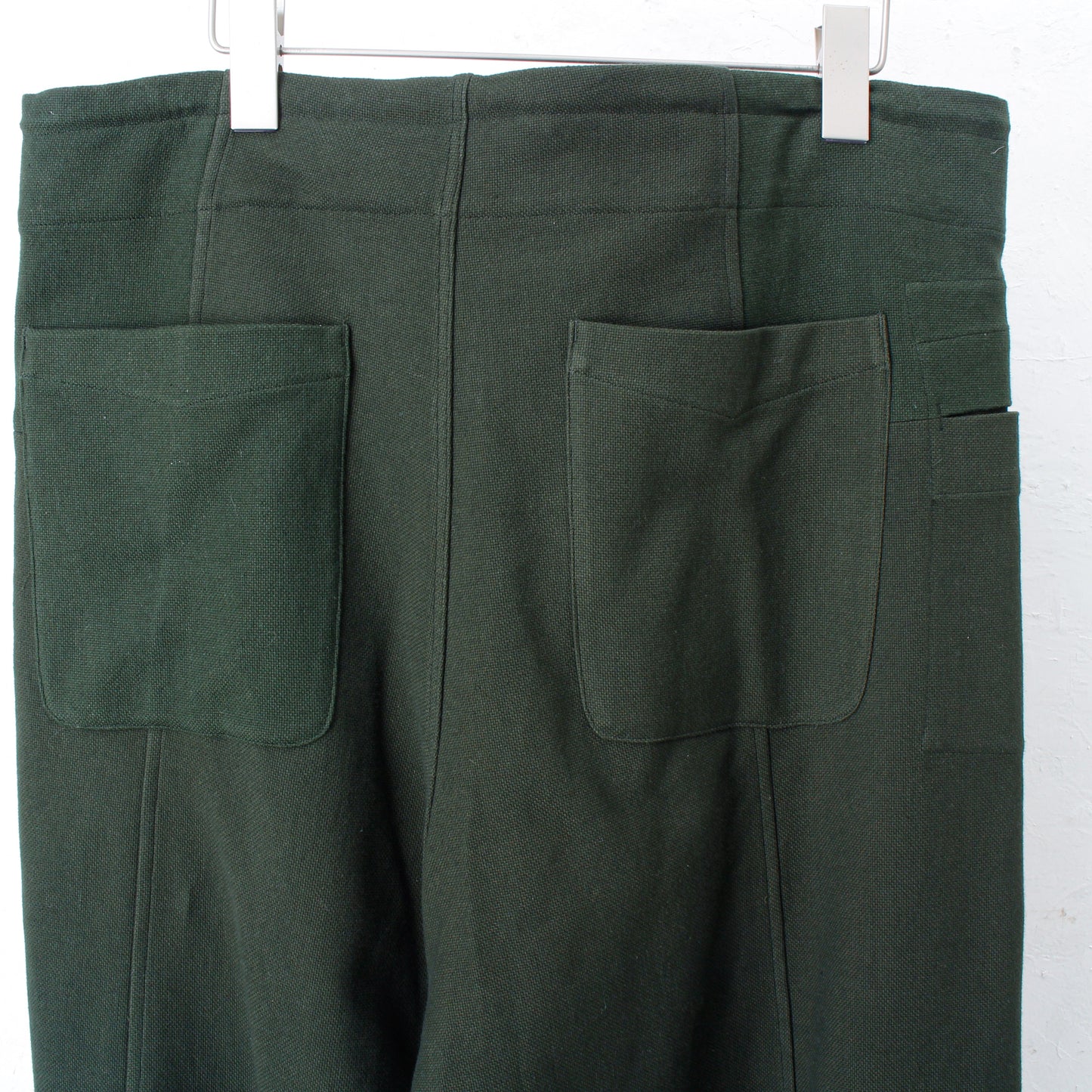 6ply KhadiCotton Switching Wide Pants / KHAKI-GREEN