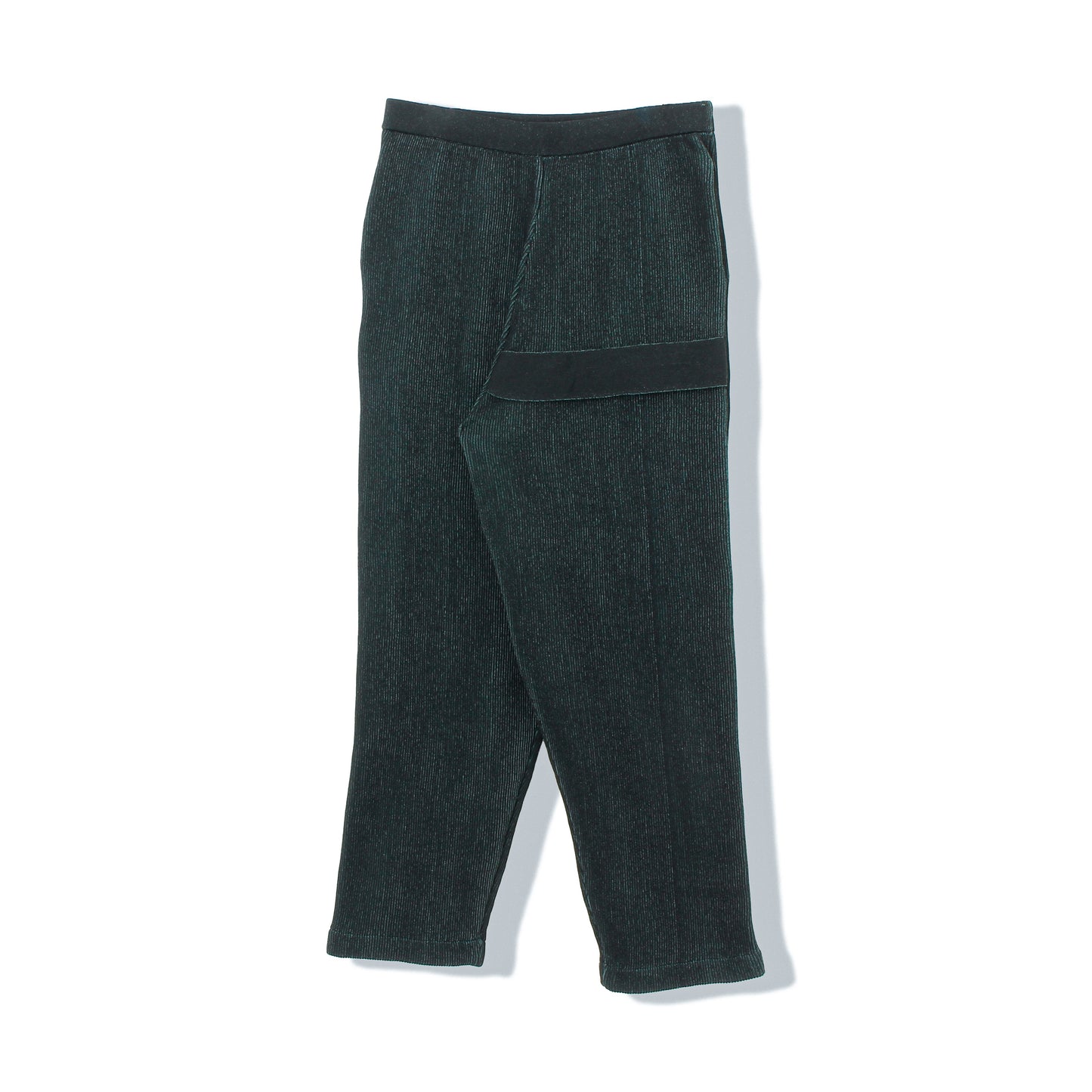 RIDGE KNIT WIDE PANTS / black
