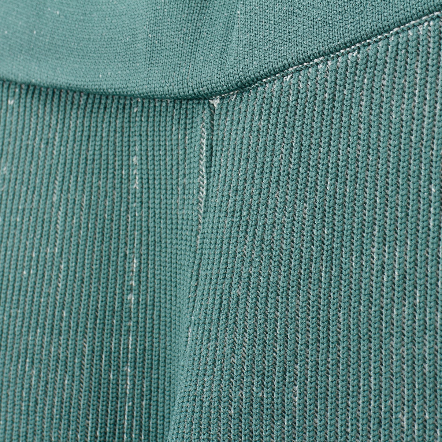 RIDGE KNIT WIDE PANTS / green