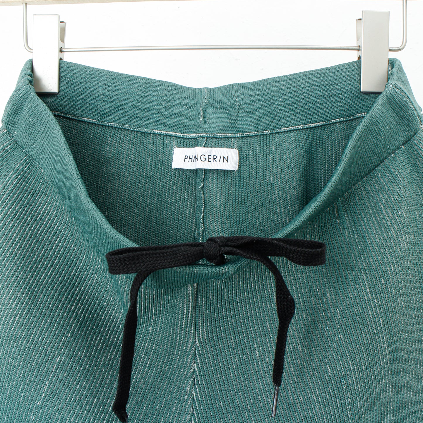 RIDGE KNIT WIDE PANTS / green