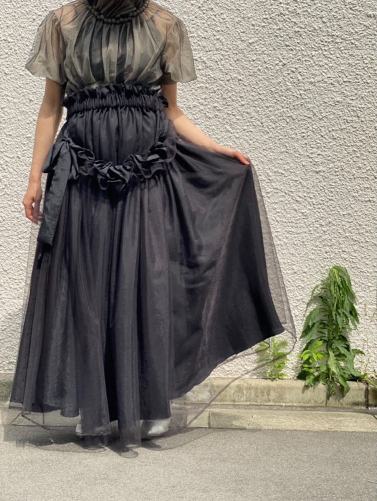 natsumi osawa/shibori gathered skirt