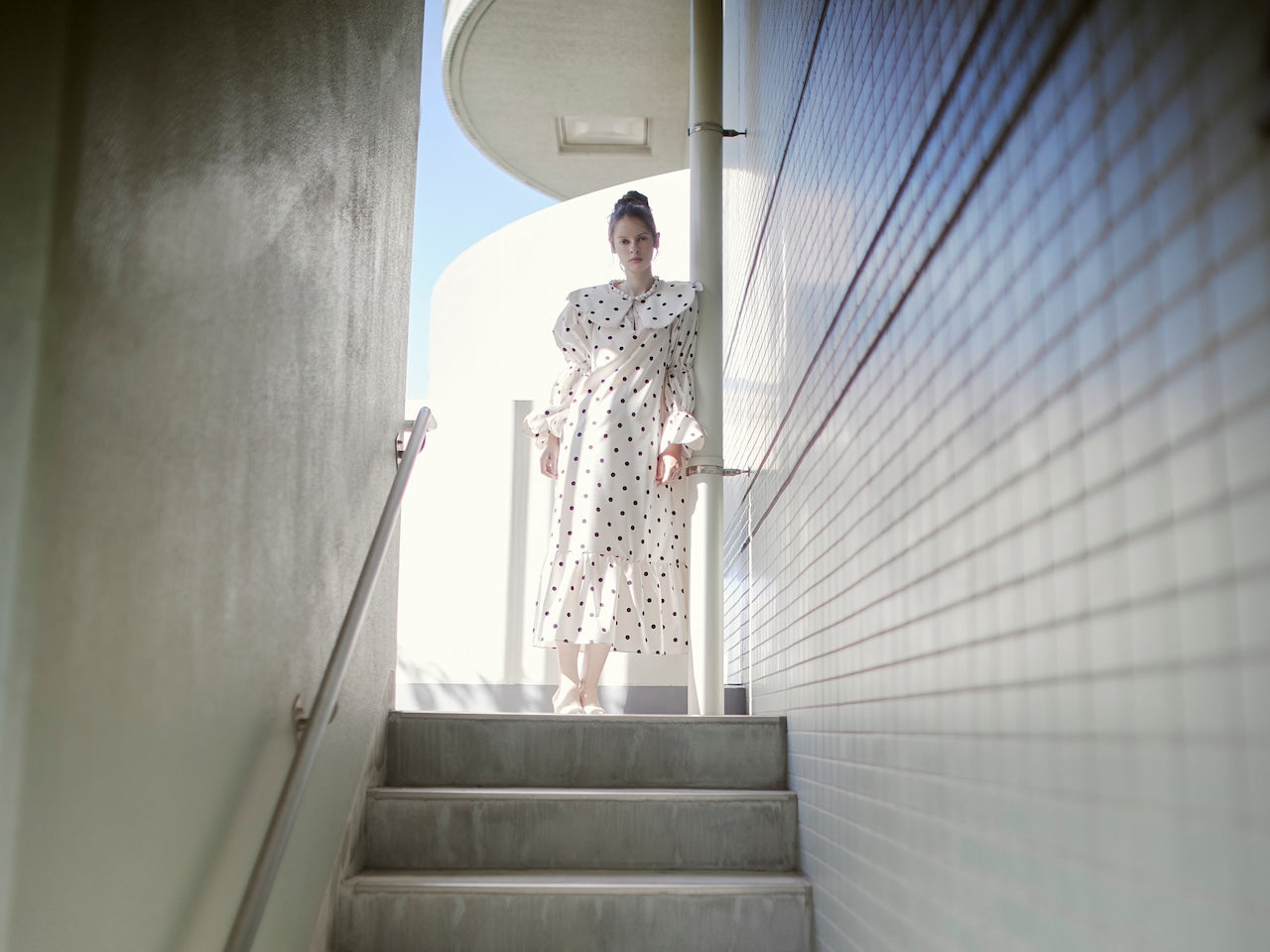 natsumi osawa/pearl scalloped dress #dot