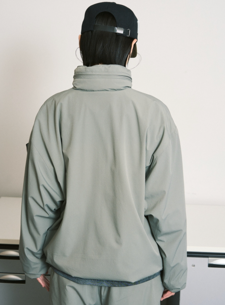 CUSHY FLEECE COLLAR JACKET / grey