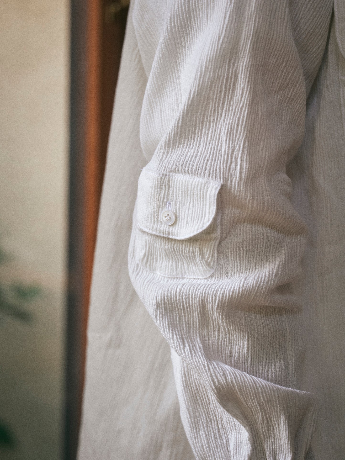"eatable of many orders" / Celebration Scarf Shirts / off white