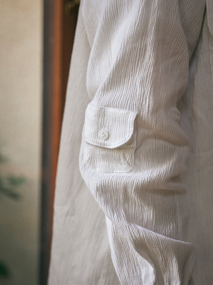 "eatable of many orders" / Celebration Scarf Shirts / off white