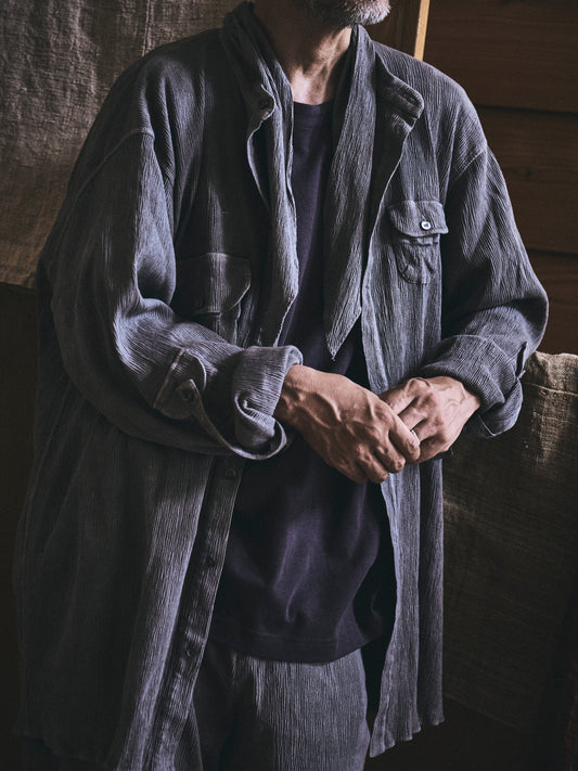 "eatable of many orders" / Celebration Scarf Shirts / charcoal