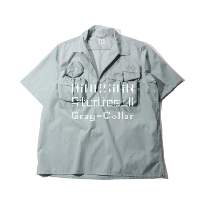 HIDESIGN /HALF ZIP WORK SHIRT