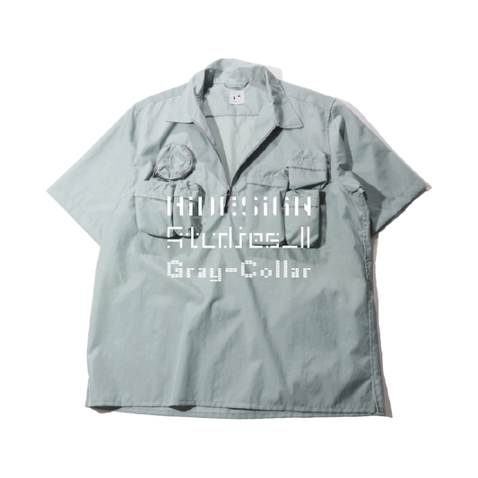 HIDESIGN /HALF ZIP WORK SHIRT