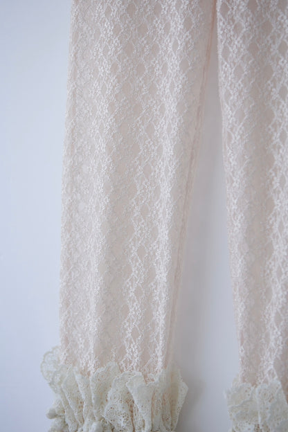 natsumi osawa/lace shibori pants #beige