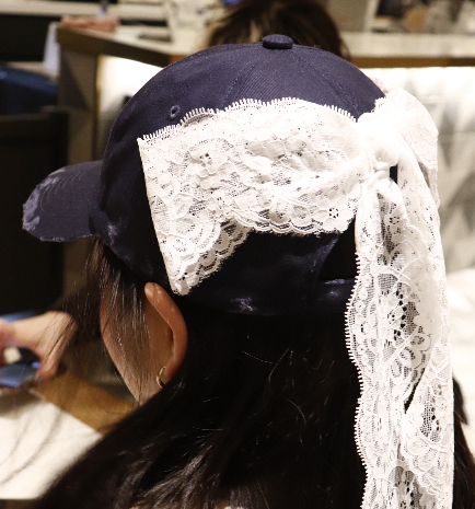 【Open Atelier】HANA YAGI / Lace collage Cap＜ribbon＞※受注生産商品となります